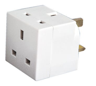 2 Way 13 Amp Plug Adaptor