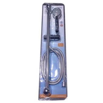 Euroshowers Chrome EasySpray Shower Set - Riser Rail, Shower Hose, Slider & Shower Head