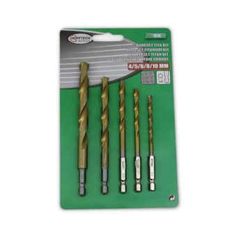 Hofftech 5pc Titatinium Drill Bit Set