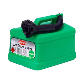 CarPlan Plastic Unleaded Petrol Can - Green 5L