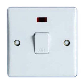 20 Amp 1 Gang Double Pole Switch with Neon Indicator