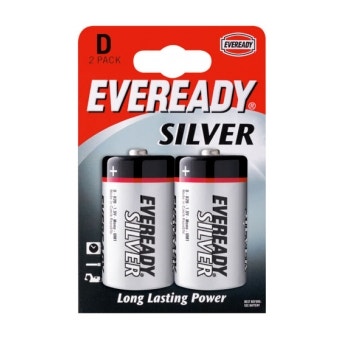 Eveready D R20s Silver Seal Batteries - 2 pack