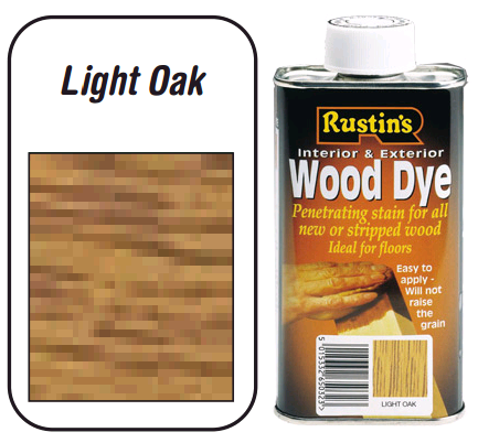 Rustins Wood Dye For Interior & Exterior - Light Oak 1L