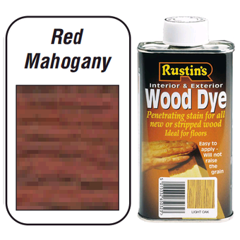 Rustins Wood Dye For Interior & Exterior - Red Mahogany 250ml