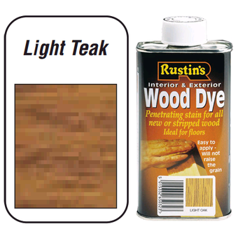 Rustins Wood Dye For Interior & Exterior - Light Teak 1L
