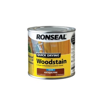 Ronseal Quick Drying Satin Woodstain - Antique Pine 250ml