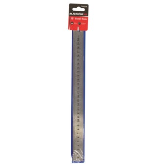 Backspur 12” Steel Rule Ruler – 300mm Dual Markings