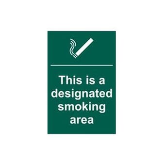 This is a designated smoking area - PVC Sign (200 x 300mm)