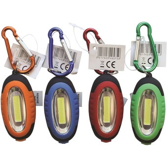 Kingavon 1W COB Keyring Light with Carabiner Hook – Each