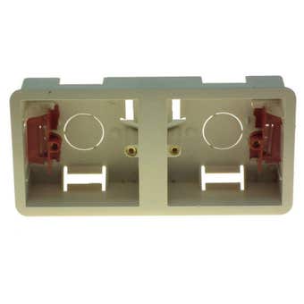 Powermaster 2 Gang Dual Dry Lining Box - 35mm