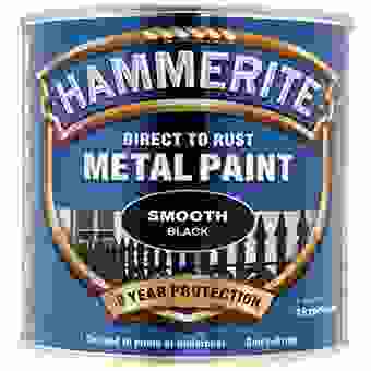 Hammerite Direct To Rust Metal Paint - Smooth Black 2.5L