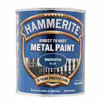 Hammerite Direct To Rust Metal Paint - Smooth Blue 750ml