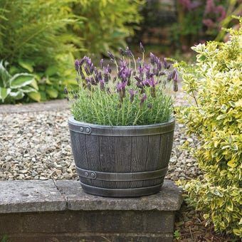 Blenheim Half Barrel - 40cm Pewter