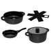Cast Aluminium Cookware Set with Glass Lid 24cm