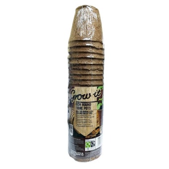 Grow It 6cm Round Fibre Pots - Pack Of 24