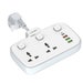 LDNIO SC2413 2 Way International Socket Splitter 2500W with USB-C PD & 3 USB Ports