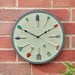 12in Garden Tools Sage Wall Clock | Indoor & Outdoor Decorative Garden Clock