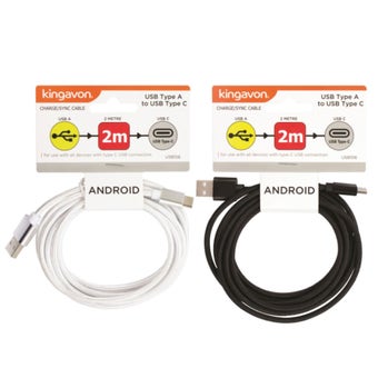 Kingavon 2m Type-C to USB Charging & Data Cable