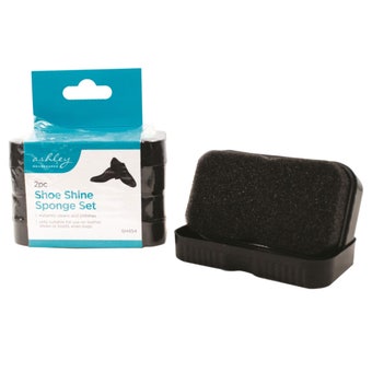 Ashley 2-Piece Shoe Shine Sponge Set – Instant Shine for Leather Shoes, Boots and Bags