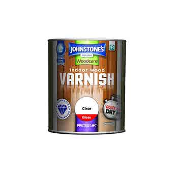 Johnstones Woodcare Indoor Wood Varnish - Clear Gloss 750ml