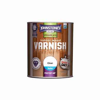 Johnstones Woodcare Indoor Wood Varnish - Clear Satin 750ml