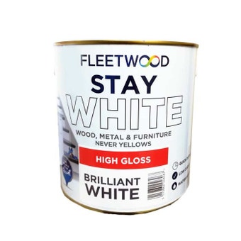 Fleetwood Stay White High Gloss Paint - Brilliant White 2.5L