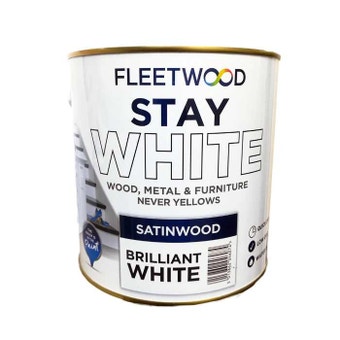 Fleetwood Stay White Satinwood Paint - Brilliant White 2.5L