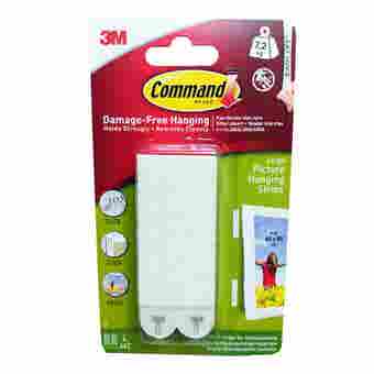 Commandâ„¢ Picture Hanging Strips - 4 Pairs Large White - 7.2kg