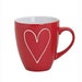 Ceramic Mug with Heart Design – Red | Stylish Everyday Tea & Coffee Cup 350ml