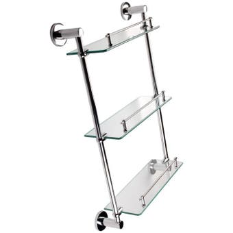 Malmo Glass 3 Shelf Bathroom Shelf