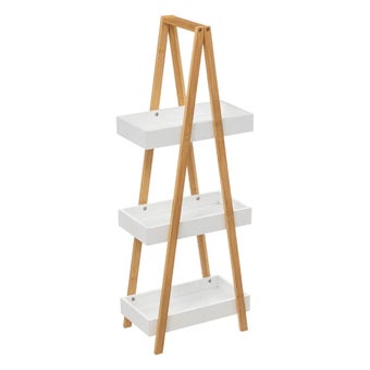 3 Tier Bathroom Shelving Unit - White