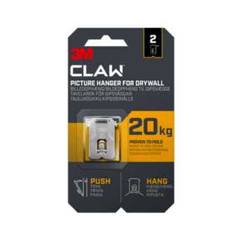 3M CLAW Drywall Picture Hanger 20kg - 2 Pack
