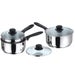 Steelex 3-Piece Stainless Steel Saucepan Set with Glass Lids – Essential Cookware for Every Irish Kitchen