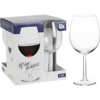 Classic Large Red Wine Glasses - Set of 4 I 580ml