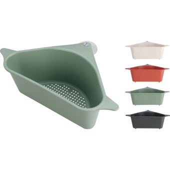 CornerFit PVC Sink Strainer with Suction Cups – Space-Saving Kitchen Essential