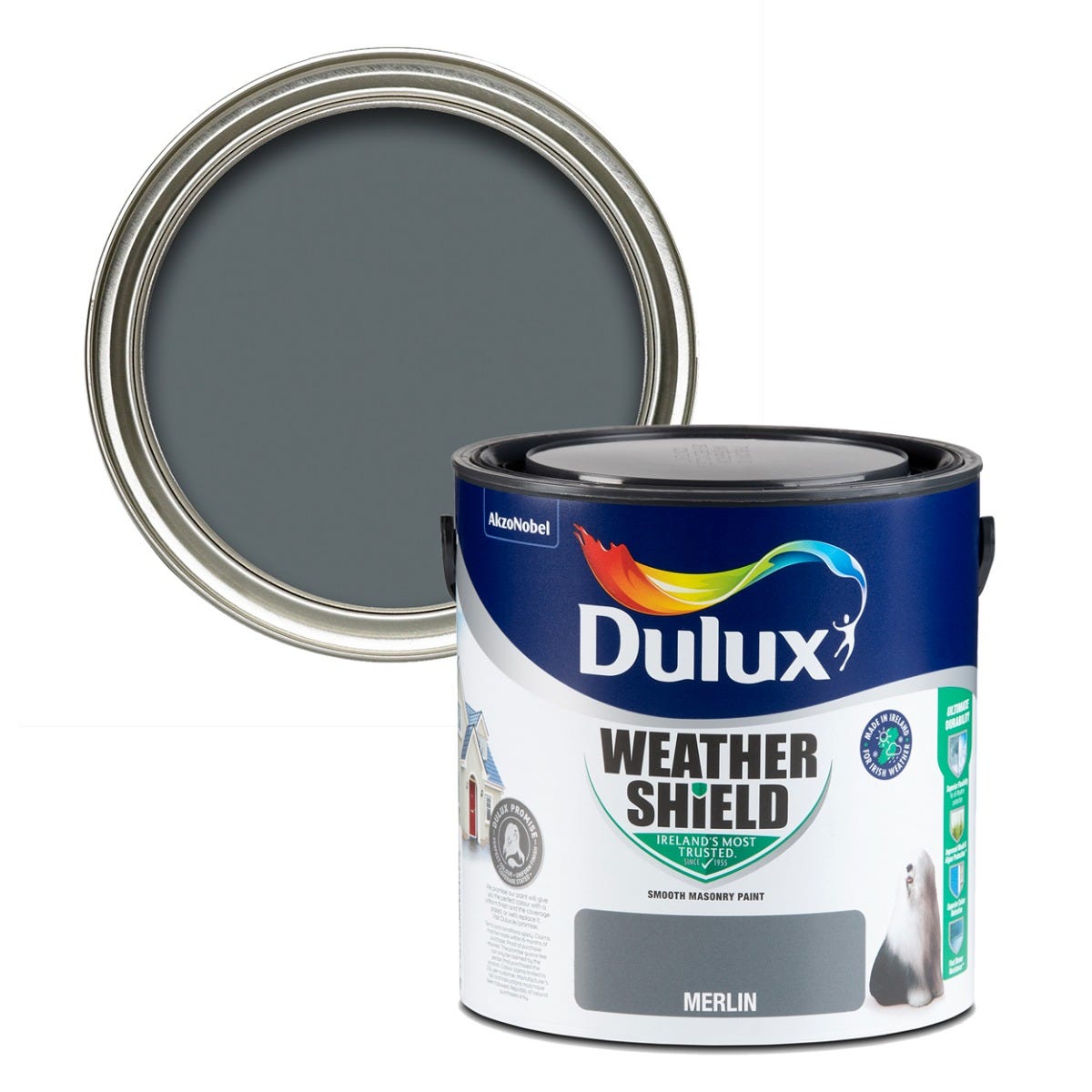 Dulux Weathershield Smooth Masonry Merlin 2.5L
