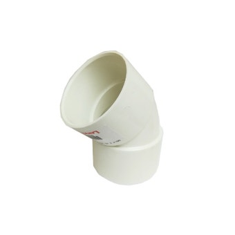 White Plastic 45° Waste Pipe Fitting - 50mm