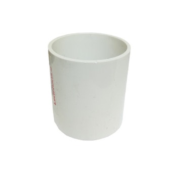 White Plastic Solvent Weld Waste Pipe Coupler - 50mm