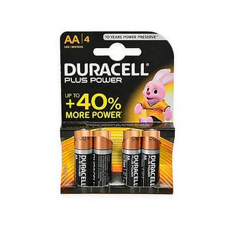 Duracell® Plus Power AA Batteries - Pack of 4