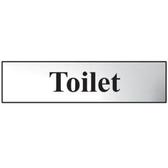 Toilet Sign Silver