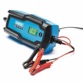 Draper 6/12V 10A Smart Battery Charger & Maintainer – Advanced 10 Step Automatic Charging System