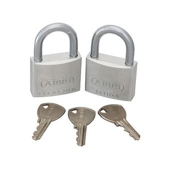 Abus 64TI/40 Titalium Padlock 40mm Twin Pack