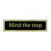 Mind the step - Polished Brass Effect Sign (200mm x 50mm)