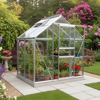 The Venus 6 x 4 (1.93 x 1.31m) Silver - Toughened Glass