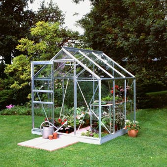 Popular Greenhouse Horticultural Glass Silver 6' x 6'