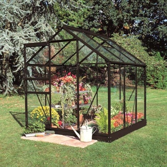 Popular Greenhouse Safety Glass Black 6' x 6'