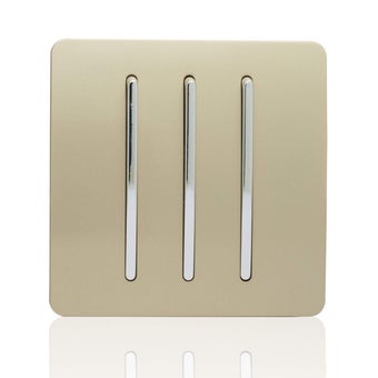 Trendiswitch Gold 3 Gang 2 Way 10 Amp Switch