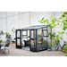 Juliana Lean To Greenhouse 7ft x 10ft - Anthracite & Black
