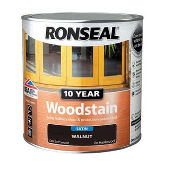 Ronseal Satin 10 Year Woodstain - Walnut 750ml