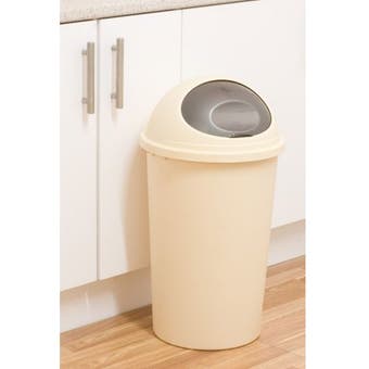 Cream 25lt Bullet Kitchen Bin